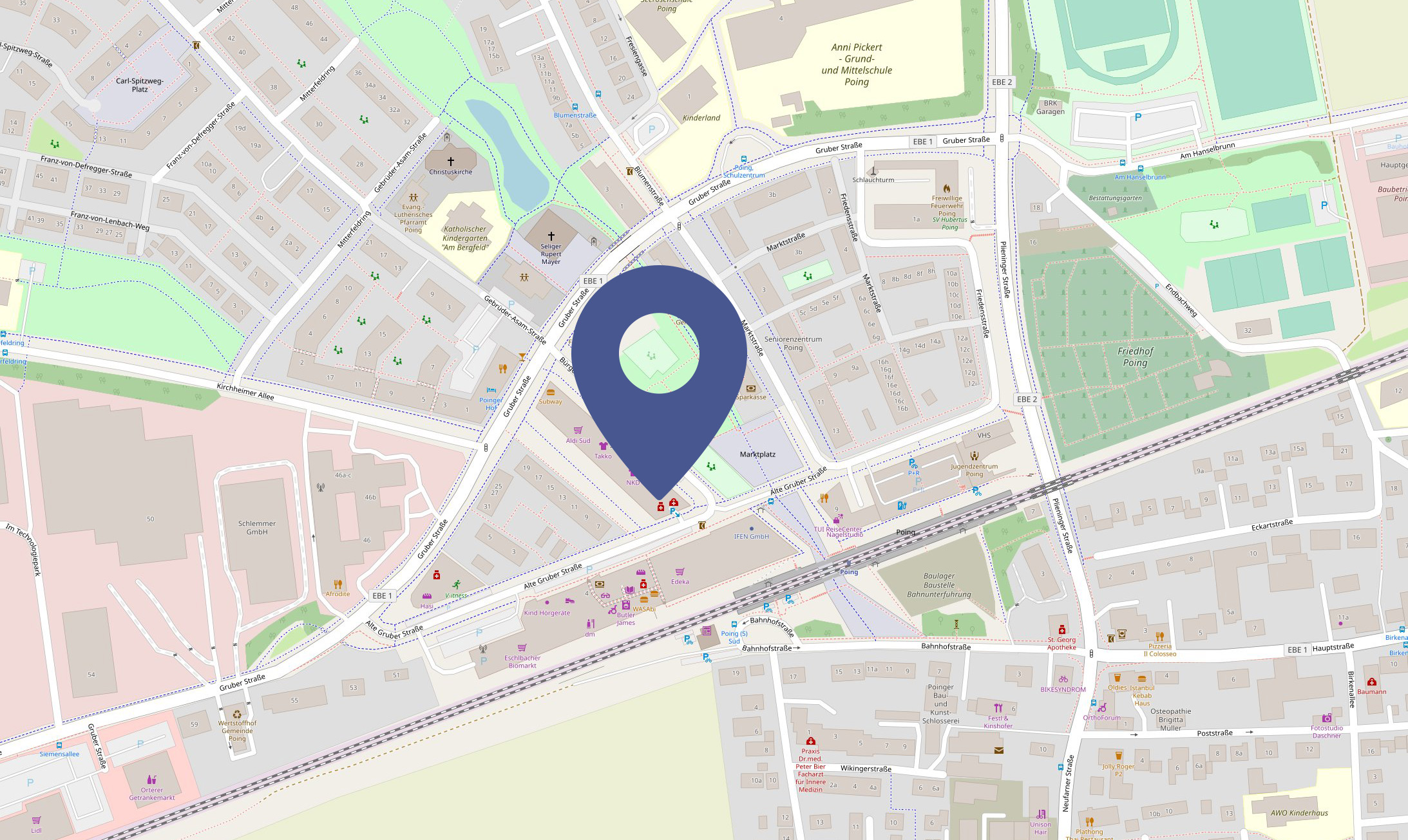 Adresse in Opern Street Map anzeigen